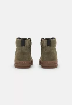 Friboo Leather - Veterboots - Khaki -Friboo Groot Warenhuis 5bdc384de9404967ae91ca50f55fc7cd