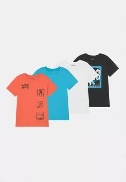 Friboo Unisex 4 Pack- T-Shirt Print - Multi-Coloured