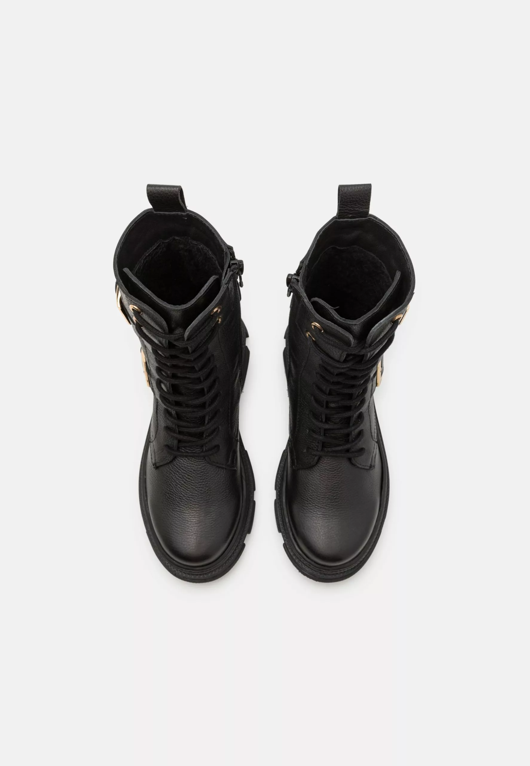 Friboo Leather - Veterlaarzen -Black 4 Friboo Leather - Veterlaarzen -Black - Afbeelding 4